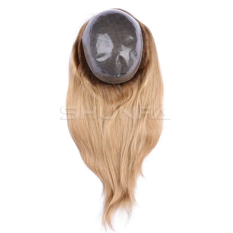 Custom orde - Full Skin Base long hair with Omber color Hair System for Women